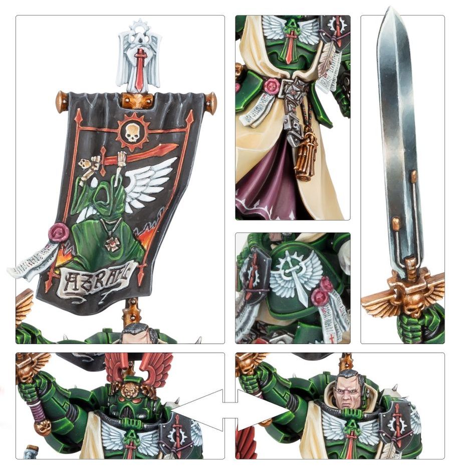 Games Workshop Dark Angels Azrael Supreme Grand Master Chapter Master Warhammer 40,000 Plastic Miniature