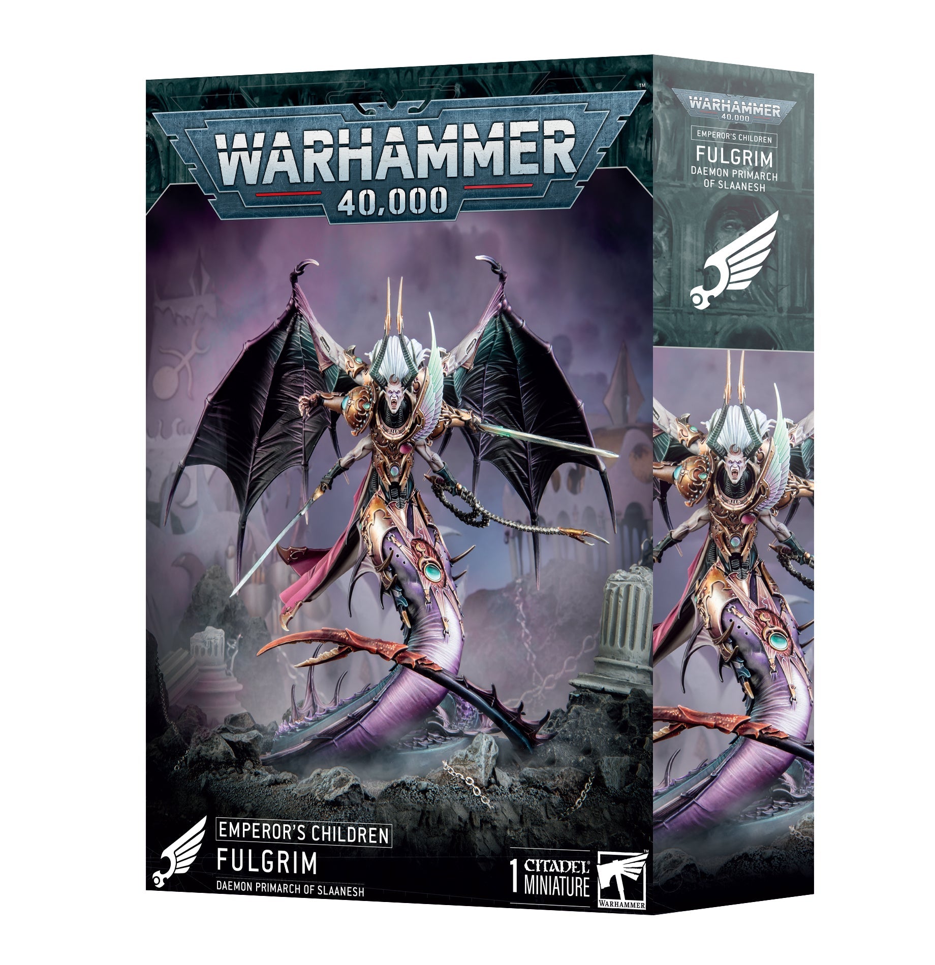 Games Workshop Emperor's Children Fulgrim Daemon Primarch of Slaanesh Warhammer 40,000 Plastic Miniature
